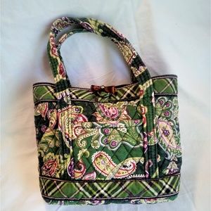 Vera Bradley Small tote Chelsea Green EUC